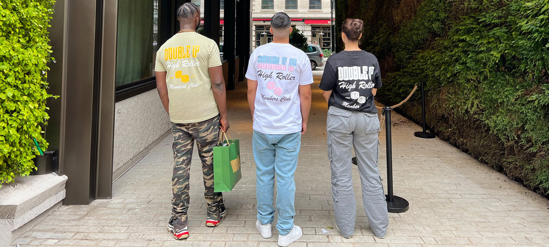 Image of men and women wearing streetwear