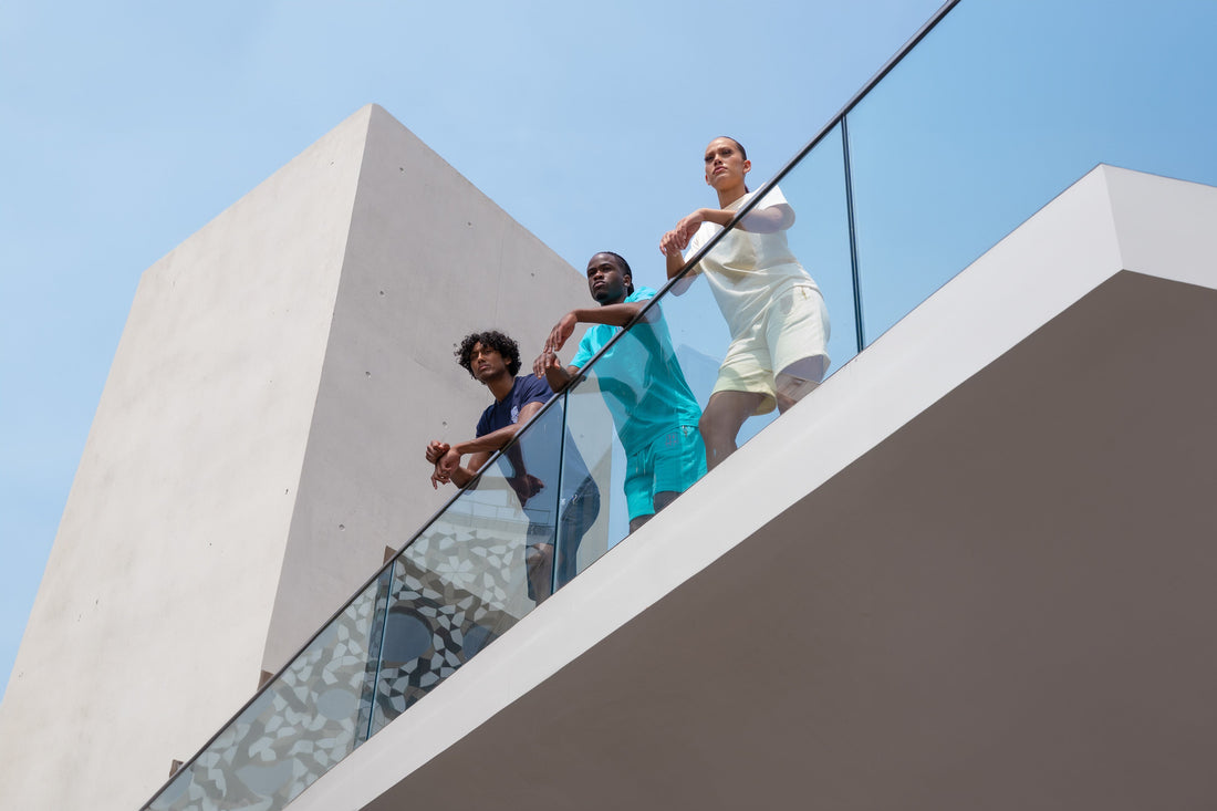 London streetwear being worn by people on a balcony