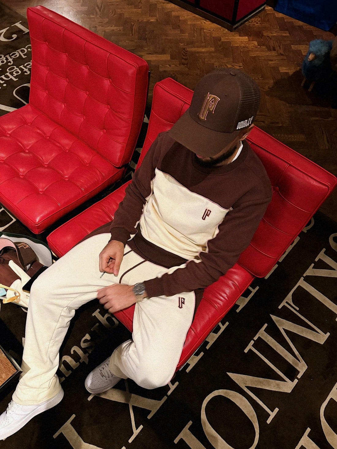 Double Up Brown Streetwear Trucker