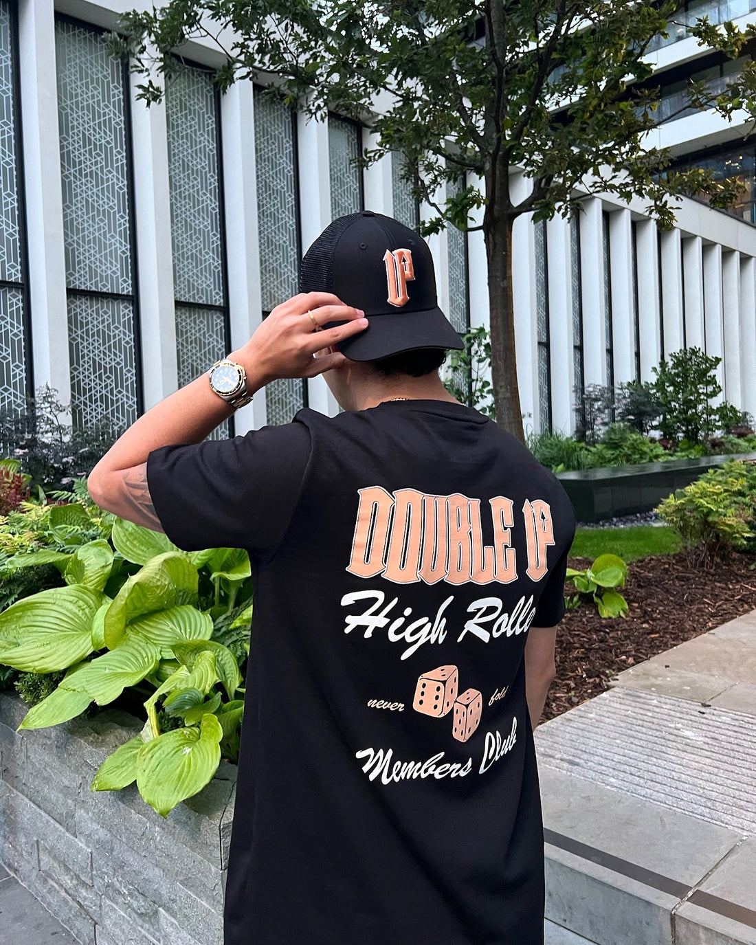 Double Up High Roller Members Club T-Shirt – Black and Pink Streetwear Edition