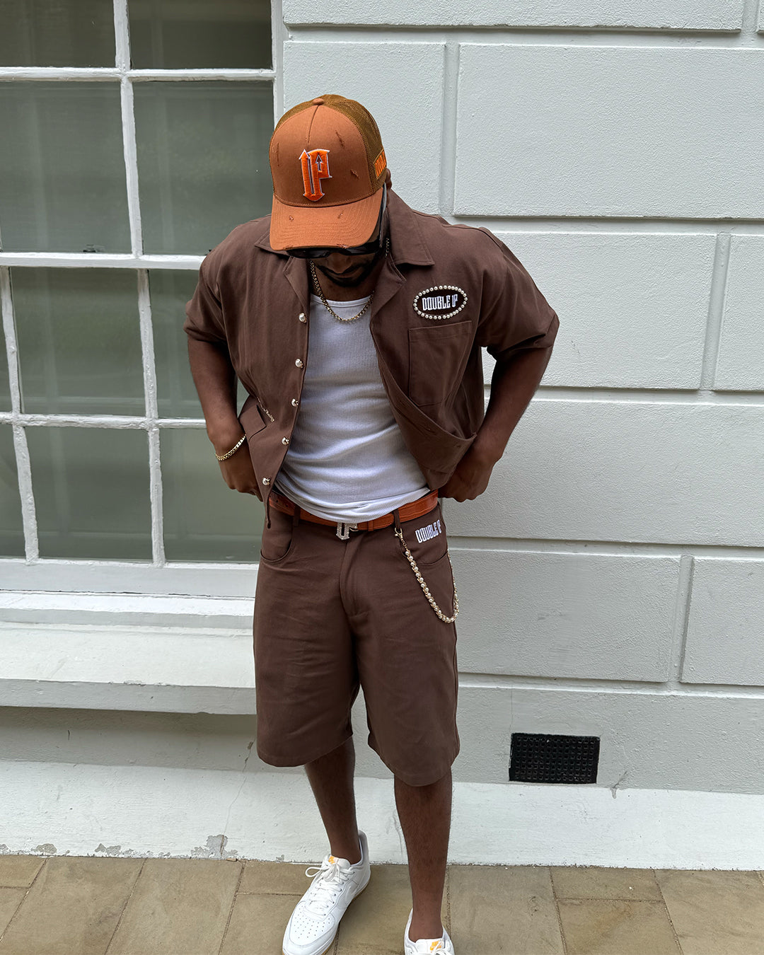 Burnt Orange Distressed Trucker Cap