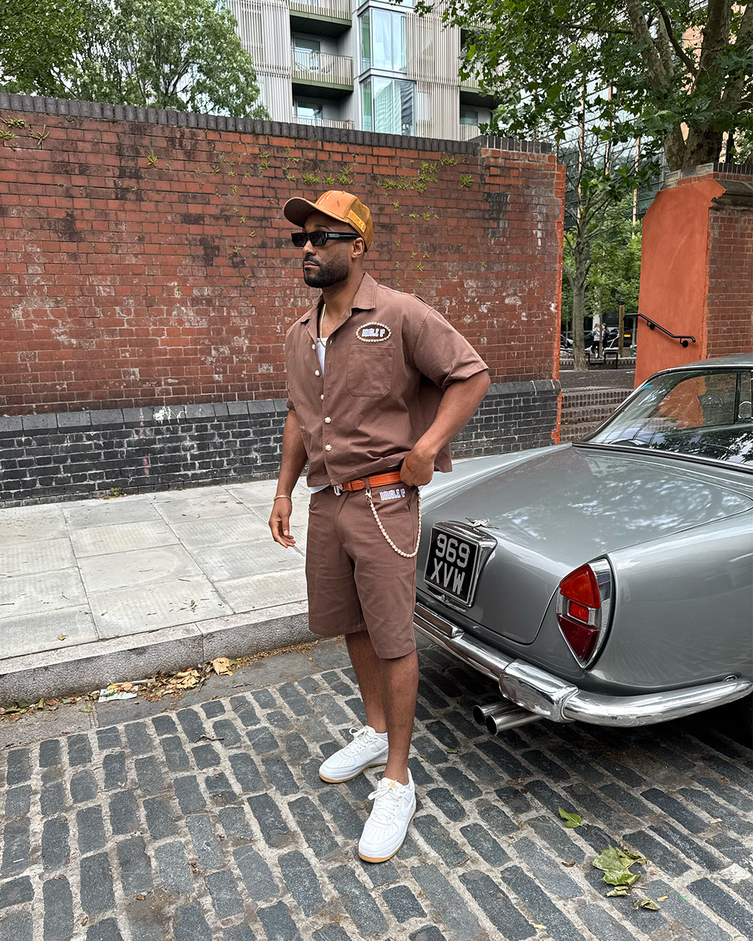 Brown Twill Shorts