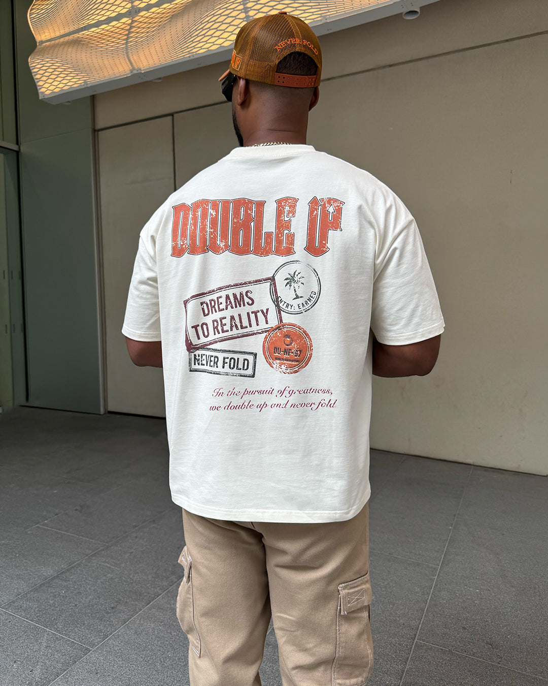 Dreams to Reality Stamp Tee – Cream