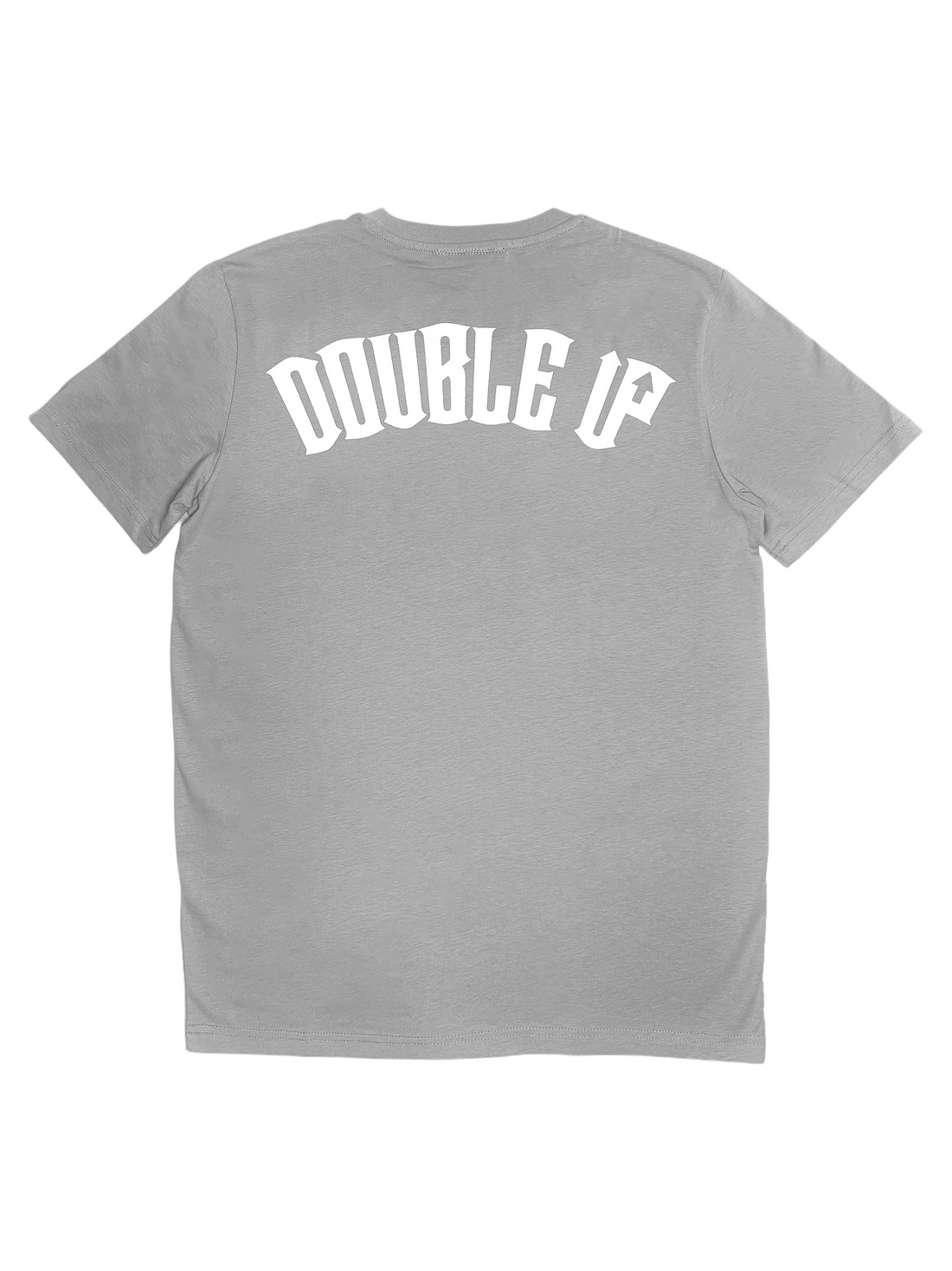 Double Up Arched T-Shirt - Grey/White